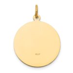 14k Polished and Satin Solid Saint Andrew Medal Pendant - Image 4