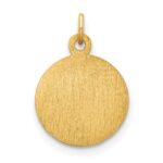 14k Polished and Satin Solid Saint Elizabeth Seton Medal Round Charm - Image 4