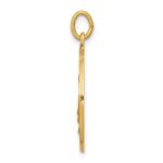 14k Polished and Satin Solid Saint Elizabeth Seton Medal Round Pendant - Image 2