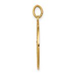 14k Polished and Satin Solid St John the Baptist Medal Round Pendant - Image 2