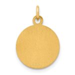 14k Polished and Satin Solid Saint Matthew Medal Round Charm - Image 4