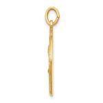 14k Polished and Satin Solid Saint Matthew Medal Round Pendant - Image 2