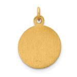 14k Polished and Satin Solid Infant of Prague Medal Round Charm - Image 4