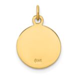 14k Polished and Satin Solid Our Lady of Mt. Carmel Medal Round Charm - Image 4