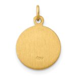 14k Polished and Satin Solid Our Lady of Fatima Medal Round Charm - Image 4