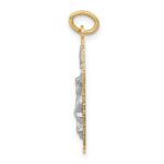 14k Two-tone INRI Crucifix Pendant - Image 2