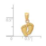 14k Small Feet Pendant - Image 3