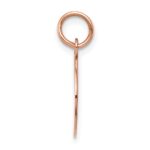 14k Rose Gold Plain .009 Gauge Round Engraveable 12mm Disc Charm - Image 2