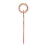 14k Rose Gold Plain .027 Gauge Engraveable Heart 21x20mm Disc Charm - Image 2