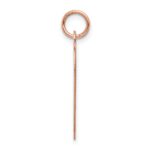 14k Rose Gold Plain .018 Gauge Engraveable Heart 24x21mm Disc Charm - Image 2