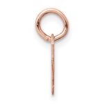 14k Rose Gold Plain .018 Gauge Engravable Heart 10mm Disc Charm - Image 2