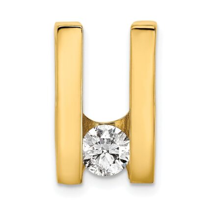 14k Complete AA 5.25mm Diamond Slide Fits up to 6mm Regular/Fancy/Reversible Omega