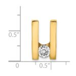 14k Complete AA 5.25mm Diamond Slide Fits up to 6mm Regular/Fancy/Reversible Omega - Image 4