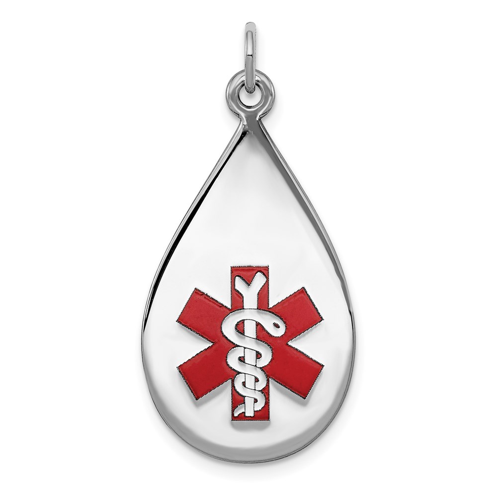XSM86.jpg Sterling Silver Rhodium-plated Medical Jewelry Pendant - Image 1