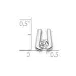 14k White Gold Complete A 3.75mm Diamond Slide Fits up to 2mm Regular/3mm Fancy or Reversible Omega - Image 2