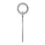 14k White Gold Plain .013 Gauge Oval Engravable 17x9mm Disc Charm - Image 2