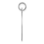 14k White Gold Plain .013 Gauge Oval Engravable 23x16mm Disc Charm - Image 2
