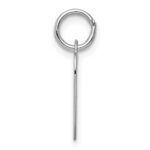 14k White Gold Plain .018 Gauge Engravable Heart 15x14mm Disc Charm - Image 2