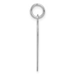 14k White Gold Plain .027 Gauge Engravable Heart 23x19mm Disc Charm - Image 2