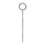 14k White Gold Plain .035 Gauge Engravable Heart 27x24mm Disc Charm - Image 2