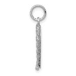 14k White Gold Etched Design with Rope Edge .013 Gauge Engravable Heart 20x16mm Disc Charm - Image 2