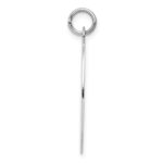 14k White Gold Plain .018 Gauge Engravable Elliptical 27x12mm Disc Charm - Image 2