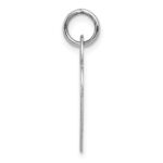 14k White Gold Plain .018 Gauge Engravable Heart 19x15mm Disc Charm - Image 2