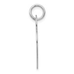 14k White Gold Plain .027 Gauge Engravable Heart 22x18mm Disc Charm - Image 2