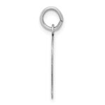 14k White Gold Plain Medium.027 Depth Facing Left Engravable Boy Charm - Image 2