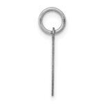 14K White Gold Plain .027 Gauge Round Engravable 12mm Disc Charm - Image 2