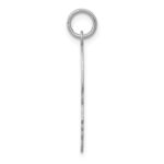 14k White Gold Plain Medium.018 Depth Facing Right Engravable Boy Charm - Image 2