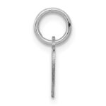 14K White Gold Plain .009 Gauge Engravable Heart 10x10mm Disc Charm - Image 2