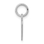 14K White Gold Plain .013 Gauge Engravable Heart 14x12mm Disc Charm - Image 2