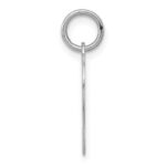 14K White Gold Plain .011 Gauge Engravable Heart 16x17mm Disc Charm - Image 2