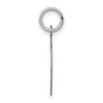 14k White Gold Plain .009 Gauge Round Engravable 15mm Disc Charm - Image 2