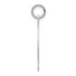 14k White Gold Plain Medium.009 Depth Facing Left Engravable Boy Charm - Image 2