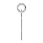 14k White Gold Plain .027 Gauge Engraveable Heart 19x22mm Disc Charm - Image 2