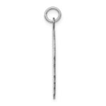 14k White Gold Plain Large.013 Depth Facing Right Engravable Boy Charm - Image 2