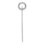 14k White Gold Plain .013 Gauge Engravable Heart 20.4x21.3mm Disc Charm - Image 2