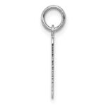 14k White Gold Plain .013 Gauge Rectangular Engravable 17x8mm Disc Charm - Image 2