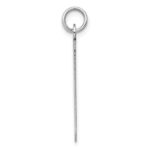 14k White Gold Plain .011 Gauge Rectangular Engravable 26x12mm Disc Charm - Image 2