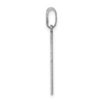 14k White Gold Polished Cross Pendant - Image 2