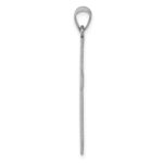 14k White Gold Polished Cross Pendant - Image 2