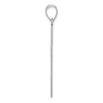 14k White Gold Polished Cross Pendant - Image 2
