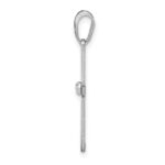 14k White Gold .01 carat Diamond Cross Pendant - Image 2
