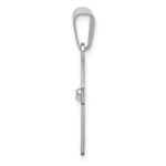 14k White Gold .01 carat Diamond Cross Pendant - Image 2
