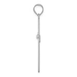 14k White Gold .02 carat Diamond Cross Pendant - Image 2