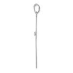 14k White Gold .03 carat Diamond Cross Pendant - Image 2