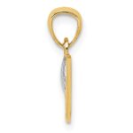 14k and White Rhodium Golf Ball and Club Pendant - Image 2