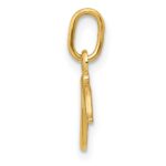 14k Yellow Gold Letter R Initial Charm - Image 2